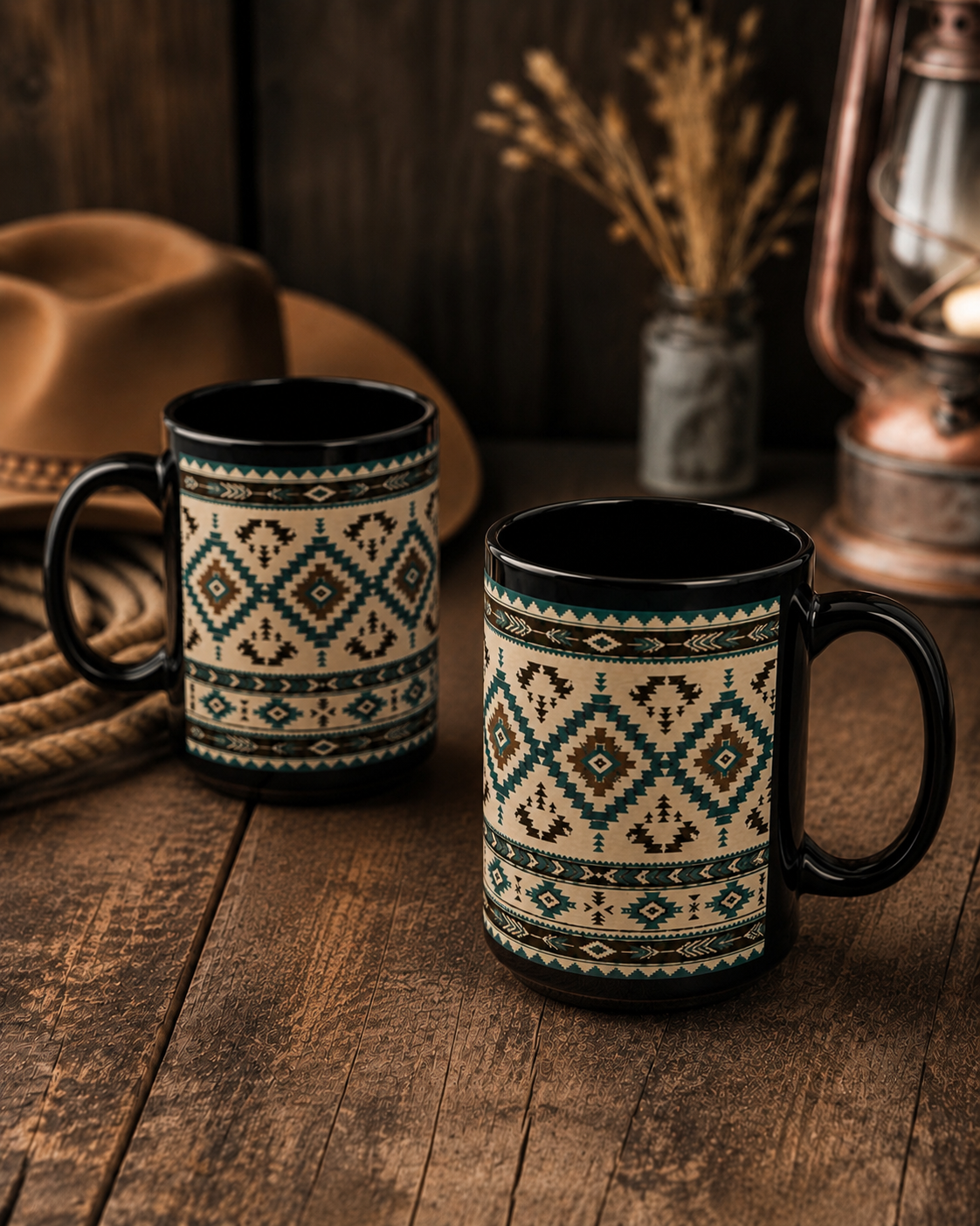 Western Coffee Mug - Black (11oz & 15oz)