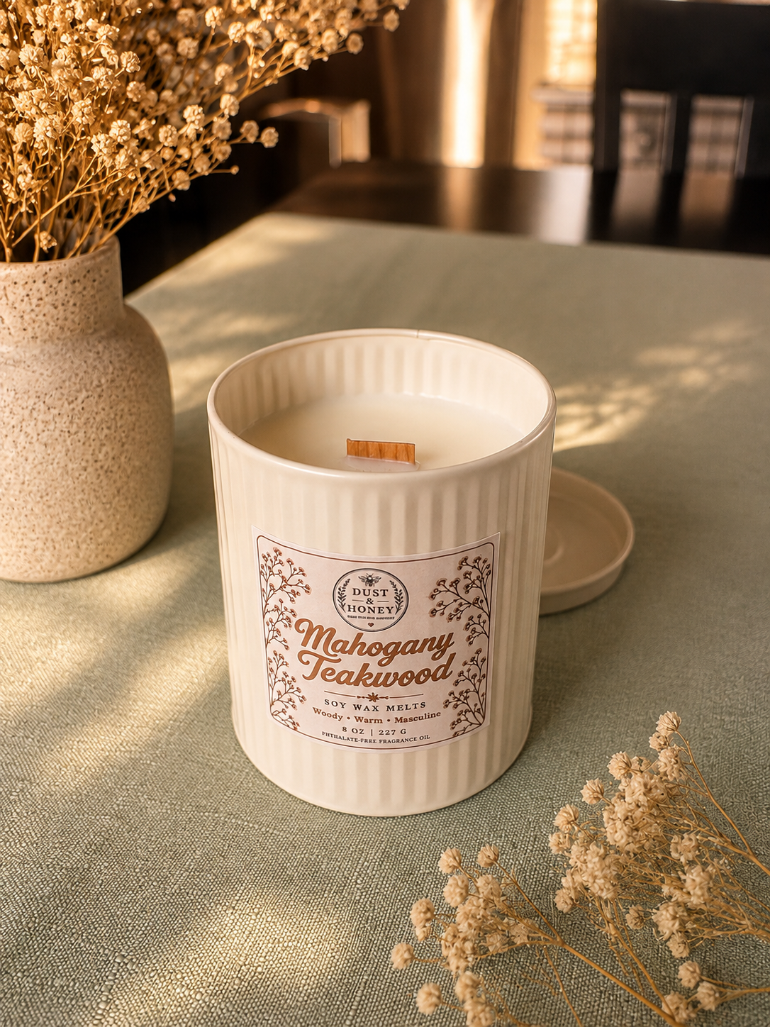 Mahogany Teakwood Soy Candle