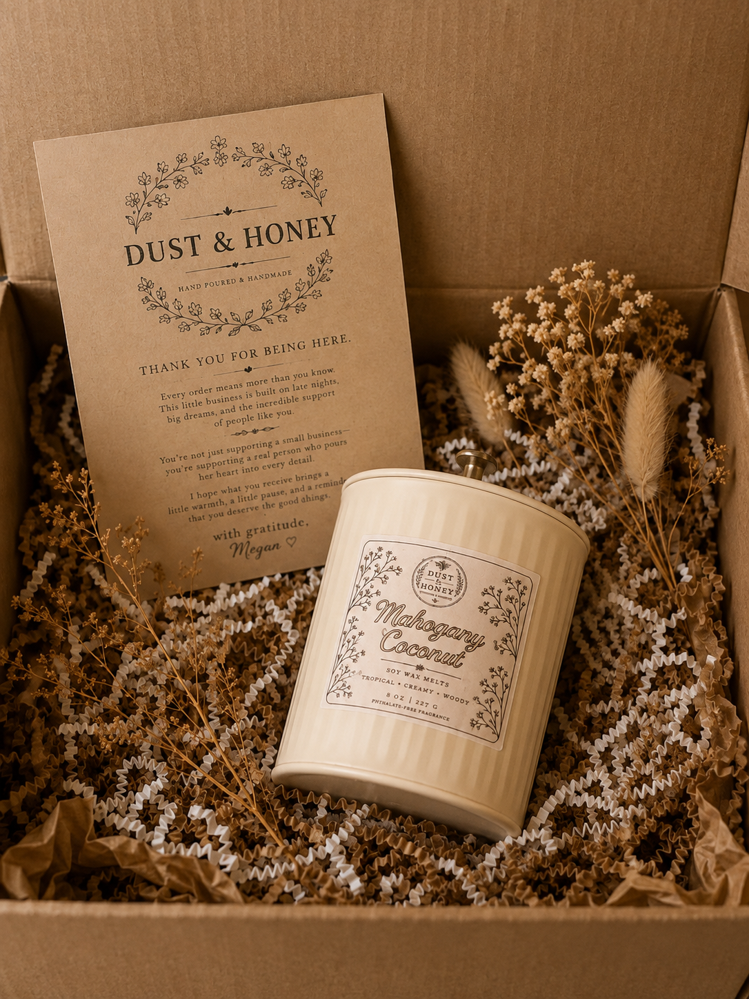 Mahogany Coconut • Soy Candle