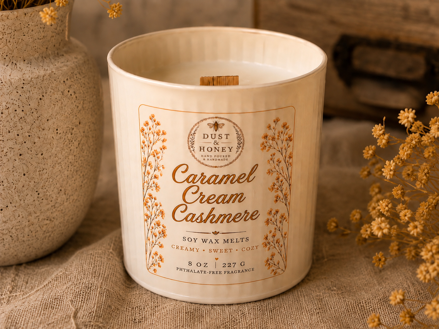 Carmel Cream Cashmere • Soy Candle