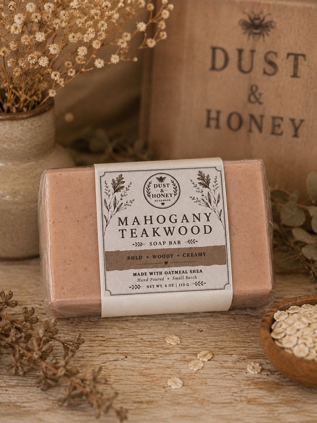 Mahogany Teakwood • Oatmeal Shea Soap
