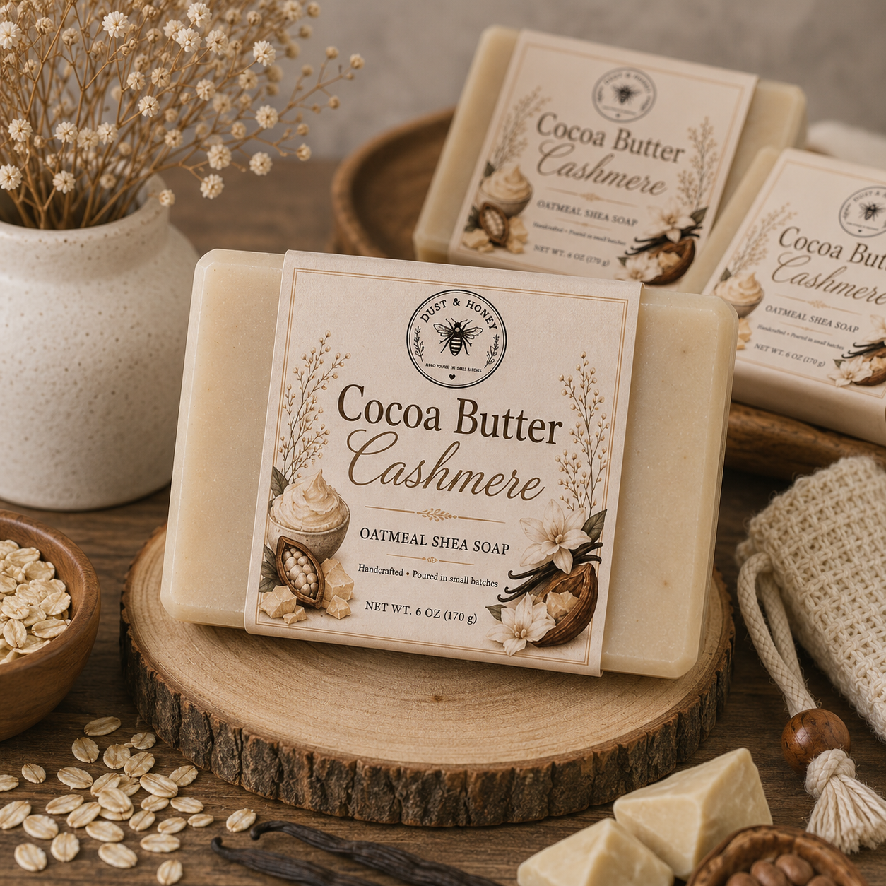 Cocoa Butter Cashmere • Oatmeal Shea Soap