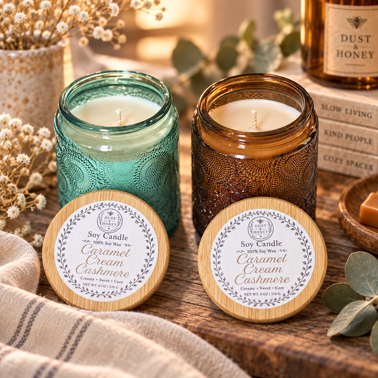 Carmel Crème Cashmere • Soy Candle