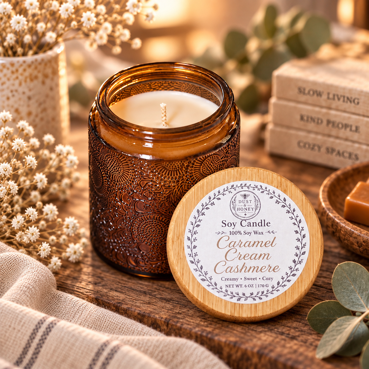 Carmel Crème Cashmere • Soy Candle