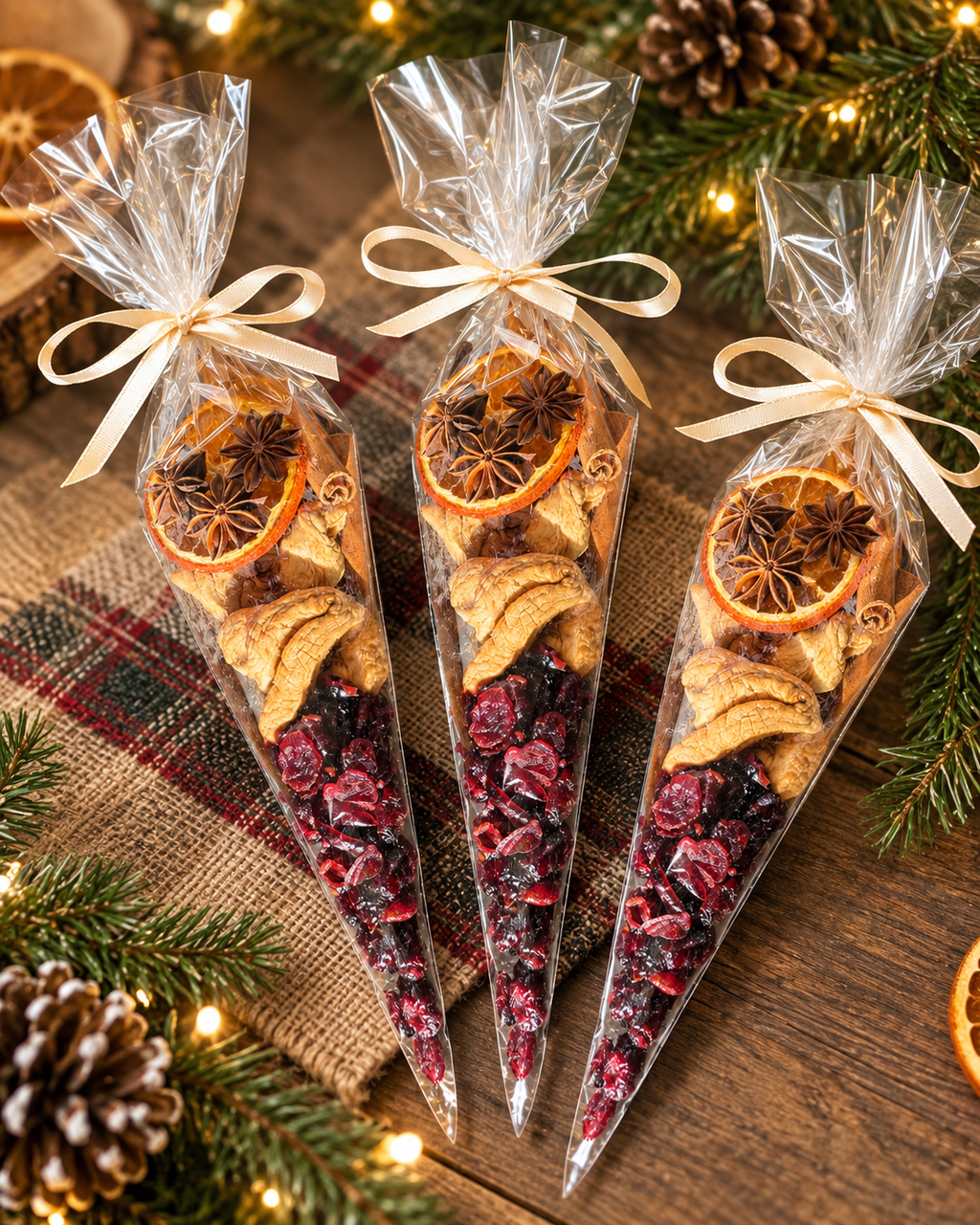 Autumn Simmer Pot Cones • Cranberry, Orange, Cinnamon & Spice