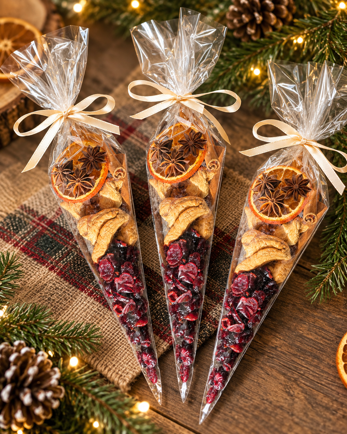 Autumn Simmer Pot Cones • Cranberry, Orange, Cinnamon & Spice