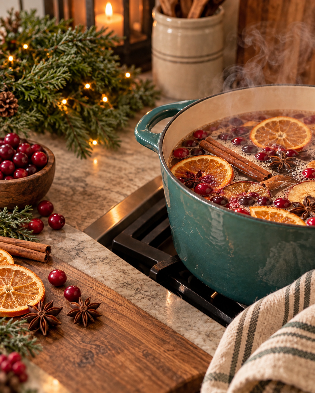 Autumn Simmer Pot Cones • Cranberry, Orange, Cinnamon & Spice